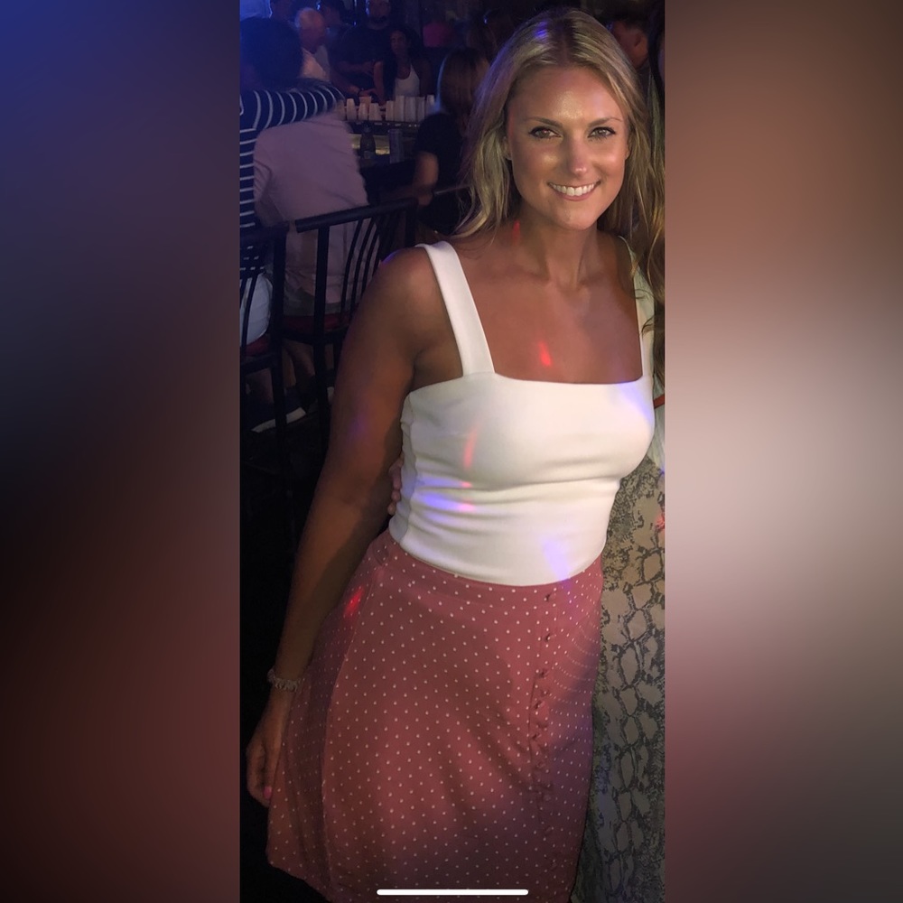 Abercrombie & Fich pink polka dot skirt | Size S